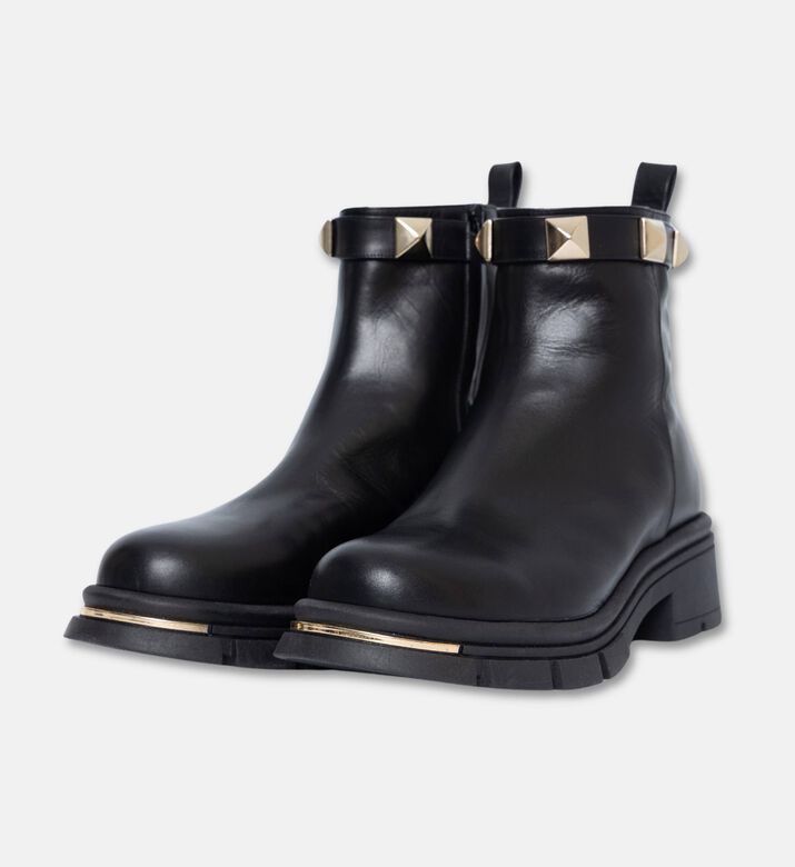 Albano Leather Studded Ankle Boots, Packshot View