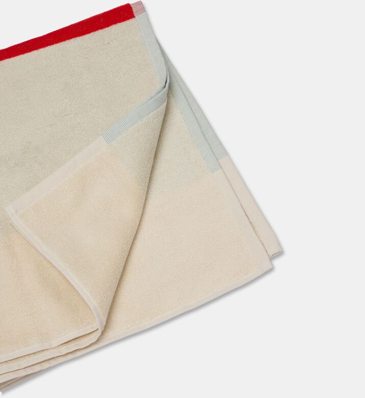 Suite702 Organic Terry Colorblock Bath Towel, Red, Packshot View
