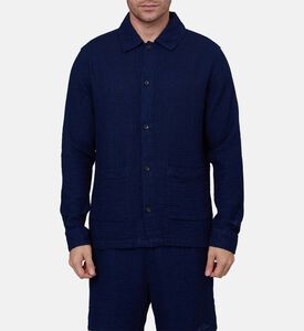 قميص ميليان إنديغو طويل الأكمام