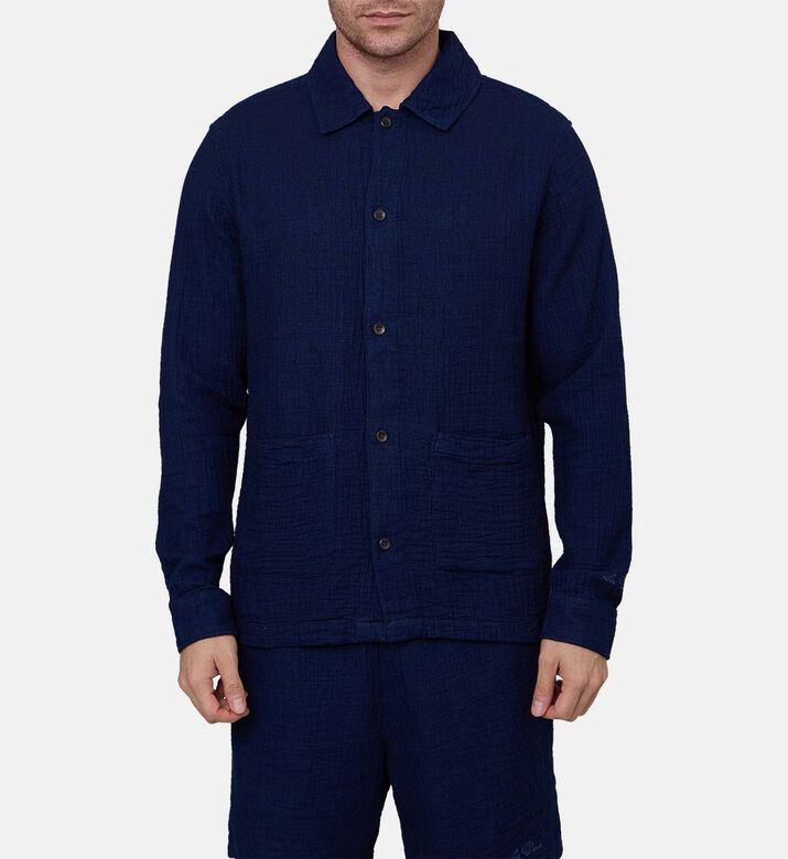 Milian Indigo Long-sleeve Overshirt