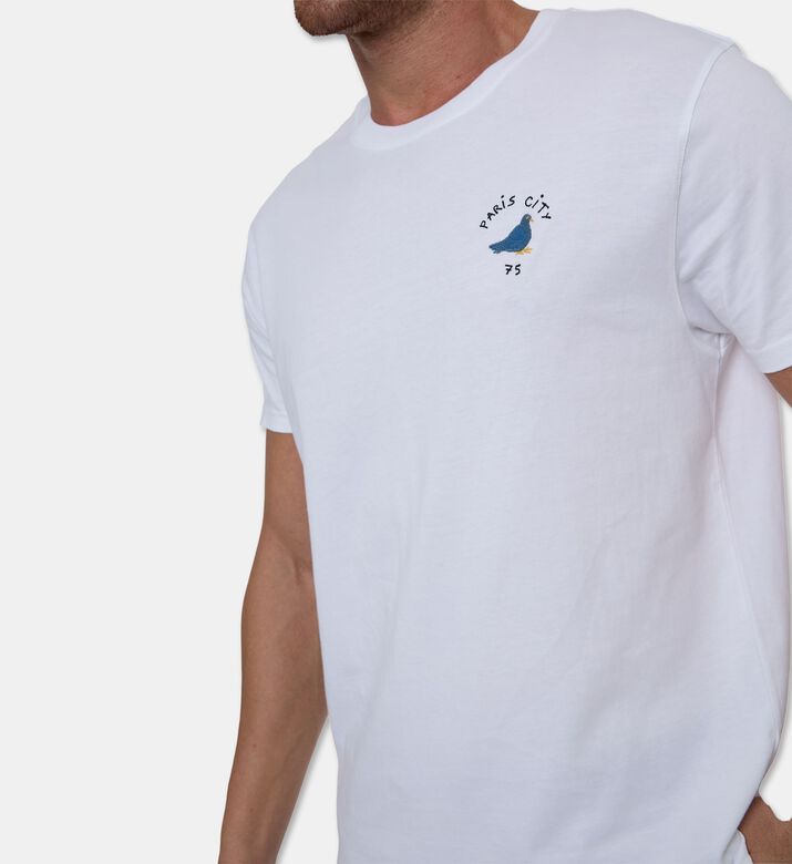 Maison Labiche Animal-print Crewneck T-shirt, Model View