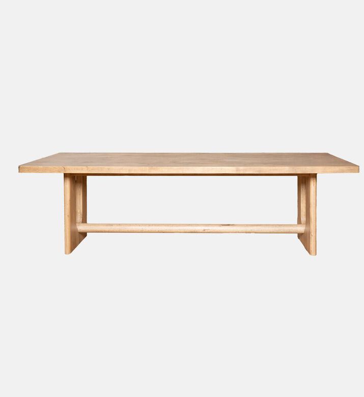 Home Deco and More Drayton Wood Dinning Table, Brown, 220x100x76-cm, Packshot View