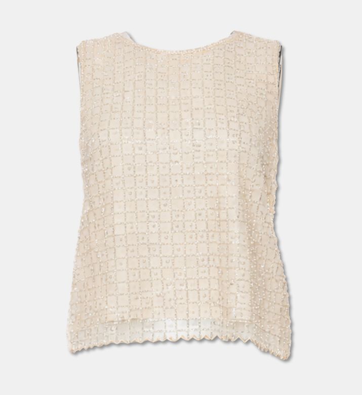 Edward Achour Paris Sequin-embellished Sleeveless Top, Packshot View