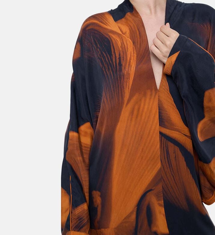 Niluu Floral-print Wide Sleeve Dress, Model View