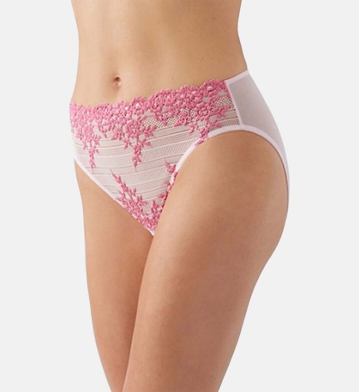 سروال داخلي دانتيل زهري متوسط الارتفاع