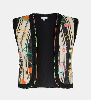 Beldi Sleeveless Embroidered Vest