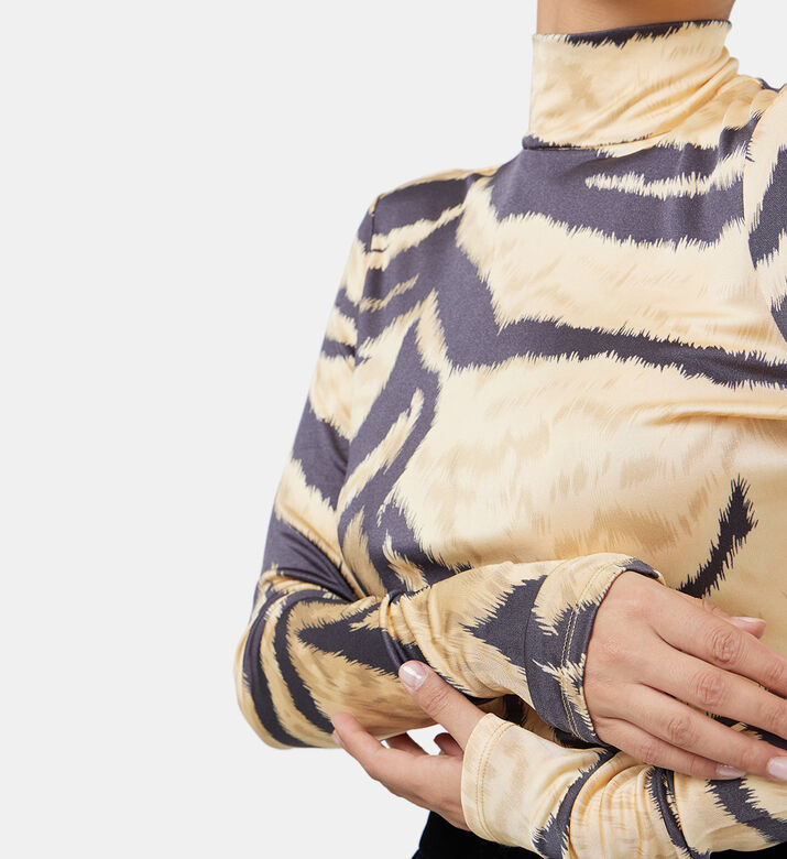 Luca Tiger Print Knitted Bodysuit