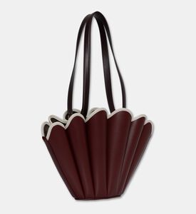 Mlouye Seashell Leather Mini Tote Bag, Burgundy, Packshot View