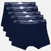 Cotton Blend Logo-waist 5-pack Trunks Set