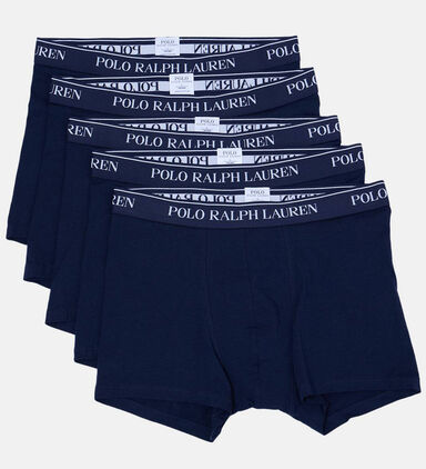 Cotton Blend Logo-waist 5-pack Trunks Set