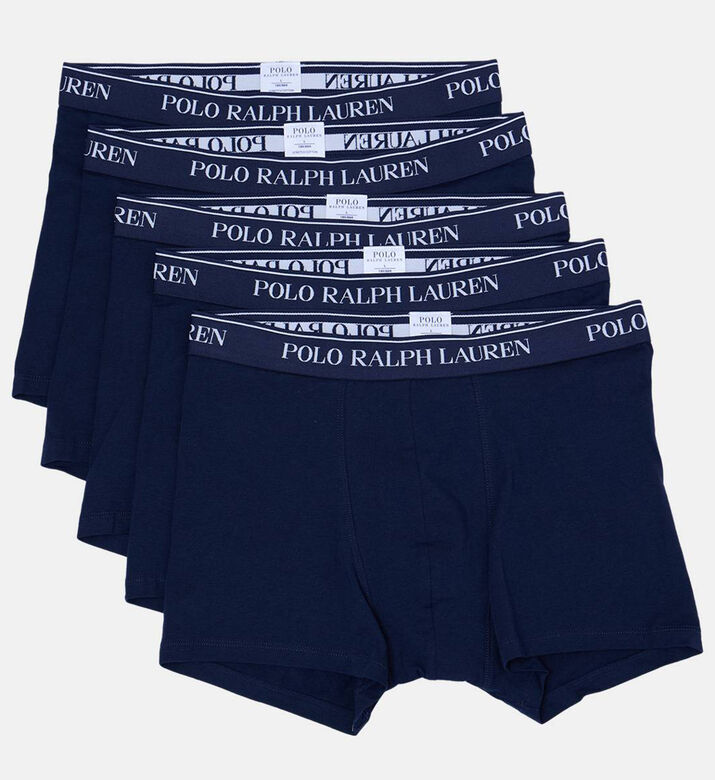 Cotton Blend Logo-waist 5-pack Trunks Set