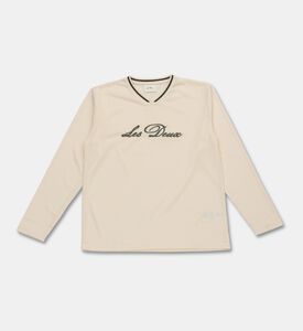 Les Deux Mesh Long-sleeve V-neck T-shirt, Packshot View