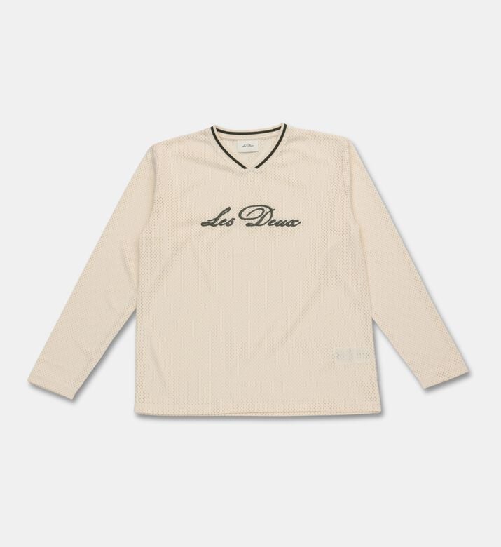 Les Deux Mesh Long-sleeve V-neck T-shirt, Packshot View