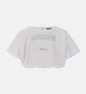 Moschino BKT Jersey Cropped Rhinestone-embellished T-shirt, Packshot View