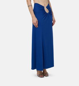 Metal Paisley-detail Flared Skirt