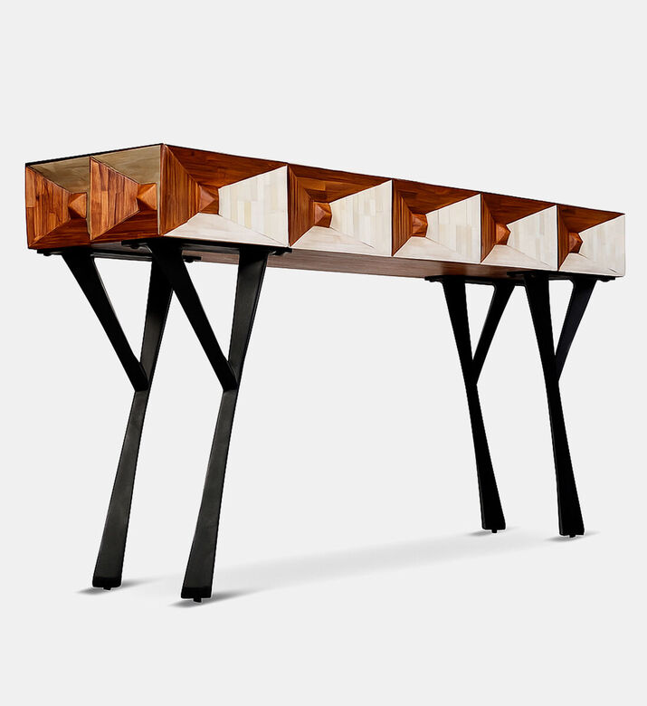 Home Deco and More Pyramid Console Table, Packshot View Home Deco and More Pyramid Console Table, Packshot View