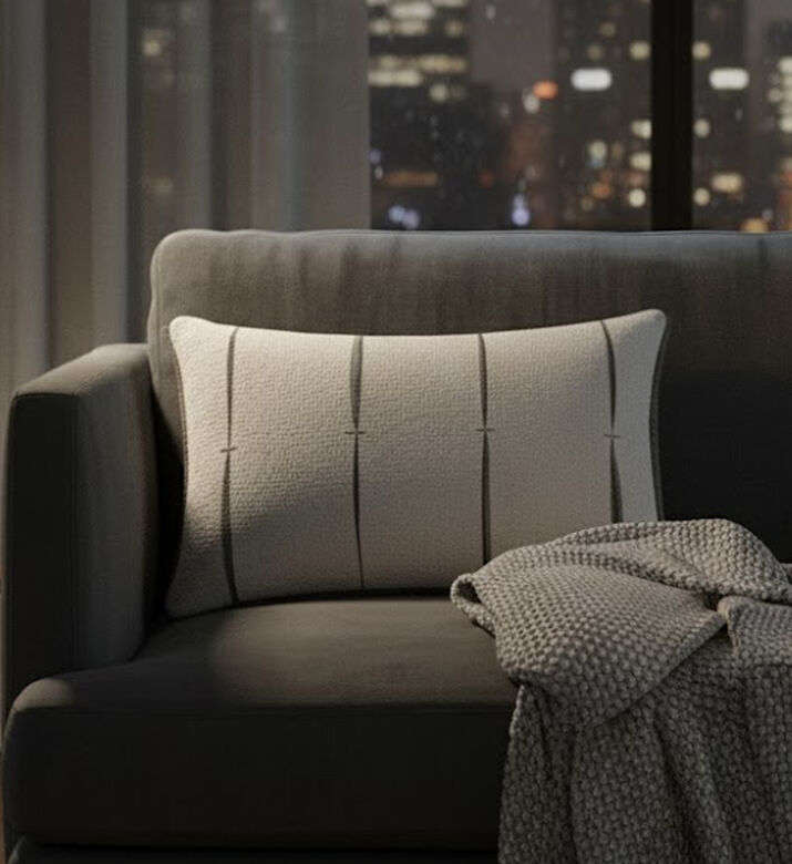 Home Deco and More Heddi Cotton Rectangular Filled And Vaccumed Cushion, Packshot View