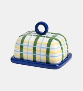 طبق زبدة بنقشة مربعات