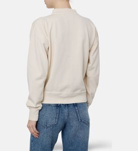 Isabel Marant Graphic Logo Printed Sweatshirt, Taupe, 42, Model View