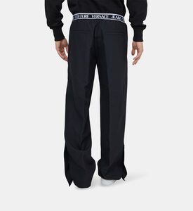 Logo-waistband Straight-leg Pants