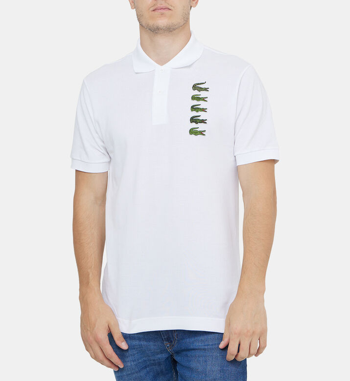 Croc Badge Pique Polo Shirt