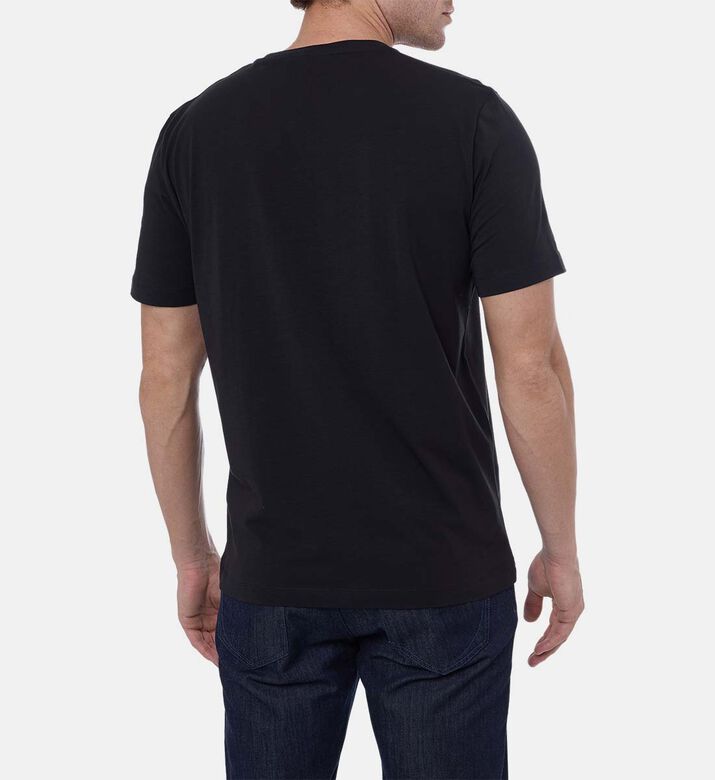 تيشيرت قصير الأكمام قطن بقصة عادية