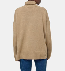 Knit Cherry-embroidery Turtle Neck Sweater Knit Cherry-embroidery Turtle Neck Sweater