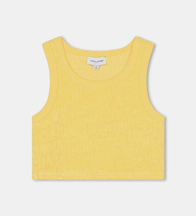 Terry Towel Jumbled Logo Sport Bra