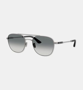 Giorgio Armani Pilot Metal Frame Rectangular-shaped Sunglasses, Packshot View