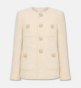 Edward Achour Paris Boucl&eacute; Pocket-detail Jacket, Packshot View
