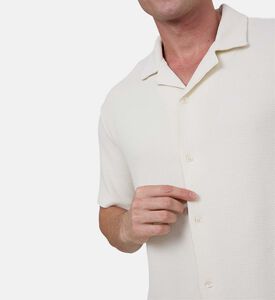 قميص بياقة بطية مزخرفة