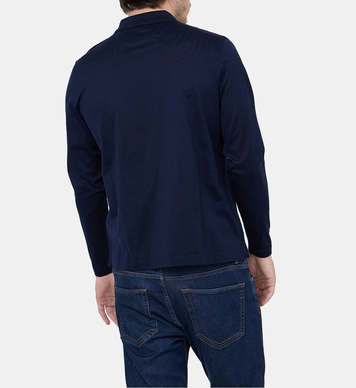 Half-zip Collar Long Sleeve Polo