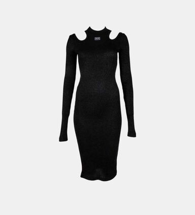 Logo-patched Cut-out Midi Dress