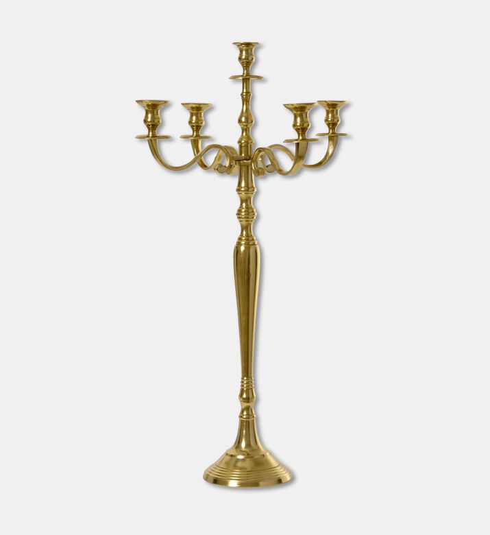 Kaemingk Candleholder Aluminium, Gold, 80-cm, Packshot View