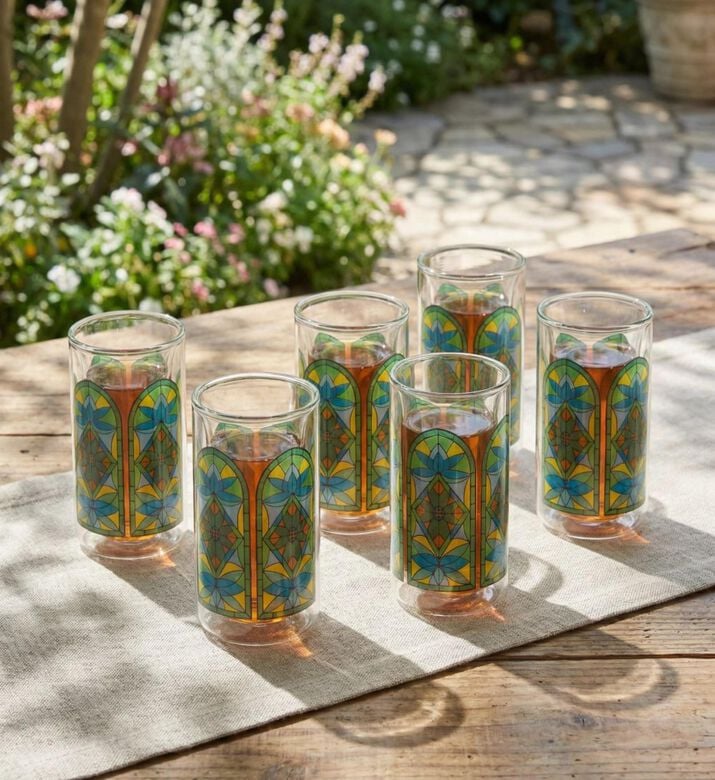 Silsal Cups Shubbak Double S6, Blue, Packshot View