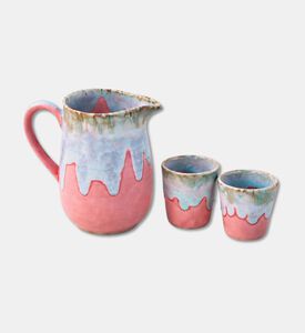 Tohfa Luxe Luxe Seashell Ceramic Jug Glass Set, Packshot View