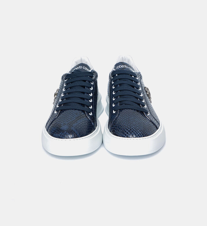 Embossed Leather Sneakers