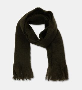 Jil Sander Fringed Mohair-blend Scarf, Green, Packshot View