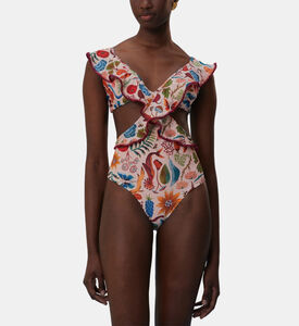 Bright Farm Cut-out One-piece Swimsuit