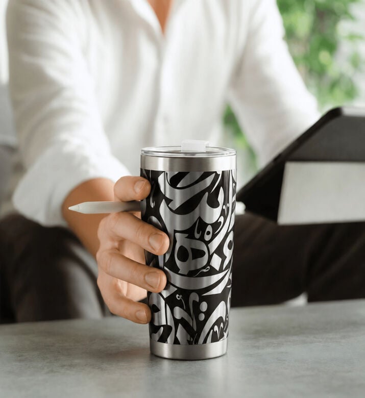 Silsal Artwork Stainless Steel Travel Tumbler, Packshot View