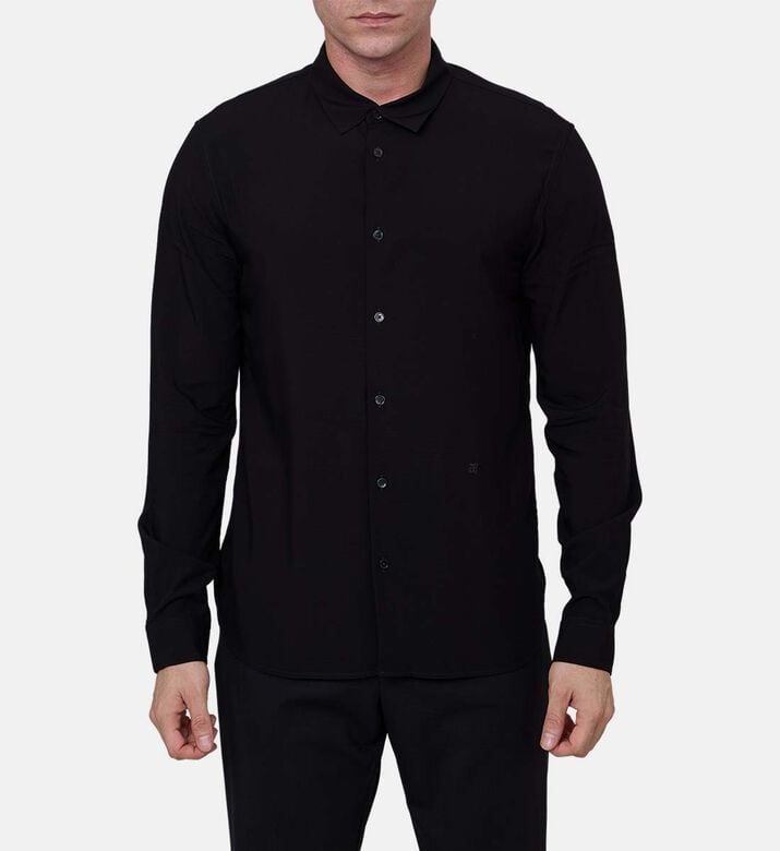 Embroidered Logo-detail Long-sleeve Shirt