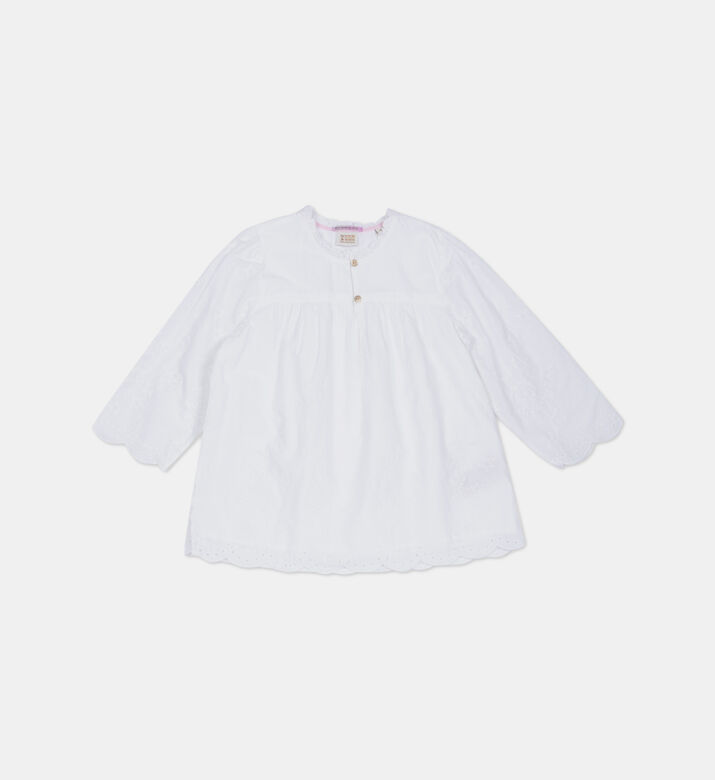 Girl Broderie Anglaise Star Top
