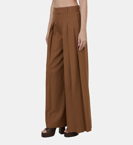 Simon Wide-leg Pleated Trousers