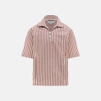 Striped Pattern Polo Shirt