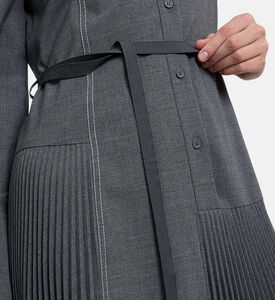 Beatrice B Button Closure Long-sleeve Dress, Model View