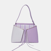 Liz Leather Striped Shoulder Bag