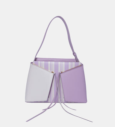 Liz Leather Striped Shoulder Bag