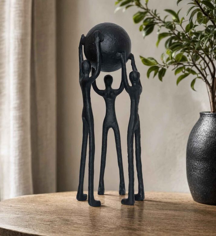 Home Deco and More Teamwork Sphere Figurine Sculpture, Model View