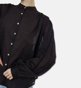 Mes Demoiselles Celeste Button-up Blouse, Black, S, Model View
