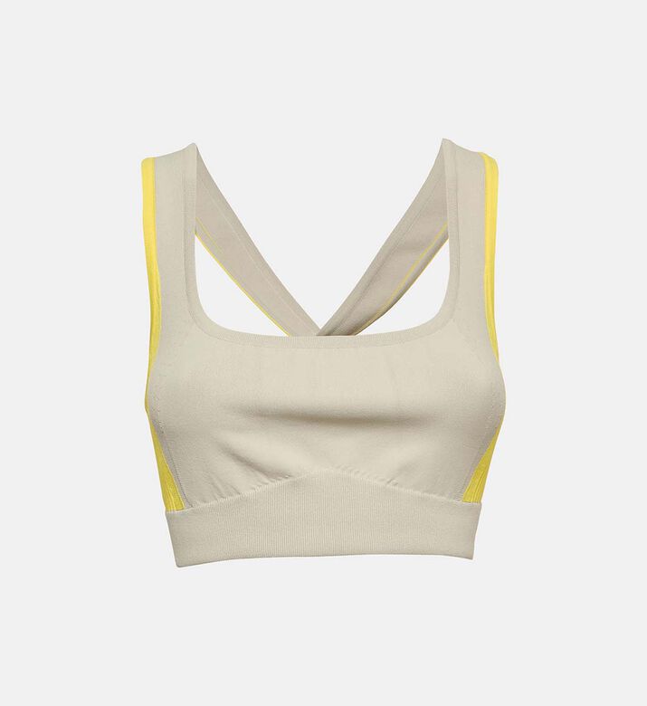 Hermes Grey Stretch Knit Yoga Crop Top Preowned